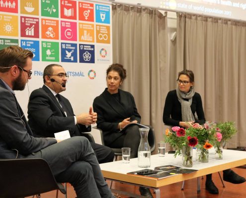 Panelsamtale mellom Ramiz Alakbarov, Laila Bokhari og Maria