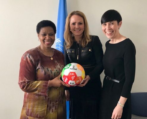 UNWomen direktør Phumzile Mlambo-Ngucka, Barne og Likestillingsminister Linda Helleland og Utenriksminister Ine Eriksen Søreide
